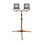Ledvance LED Floodlight Worklight Tripod Dark Grey 2X50W 9000lm 120D - 840 Cool White | IP65 - Symmetrical