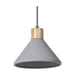 Ledvance Decor Concrete/Steel/Wood Pendant 220 Dark Grey | Suitable for E27