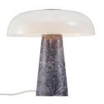 DFTP by Nordlux Table Lamp Glossy Marble and Glass Grey | 320mm - Suitable for 1x E27