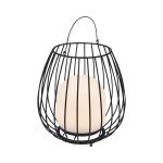 Nordlux Table Lamp Jim To-Go Portable Battery Metal Black 3W 300lm - 827 Extra Warm White | 3-Step Dimmable 