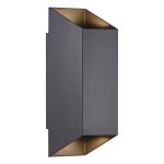 Nordlux Nico Wall Light Aluminium Black Up & Down | IP54 - Suitable for 2x GU10