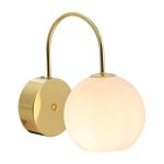 Nordlux Franca Wall Light Metal and Glass Brass | Suitable for E14