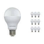 Multipack 10x Noxion Lucent Classic LED E27 Pear Frosted 13W 1521lm - 830 Warm White | Replaces 100W