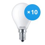 Multipack 10x Philips Corepro LED Lustre E14 Ball Frosted 4.3W 470lm - 827 Extra Warm White | Replaces 40W