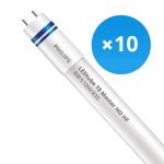 Multipack 10x Philips LED Tube T8 MASTER (HF) High Output 8W 1000lm - 830 Warm White | 60cm - Replaces 18W