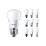 Multipack 10x Philips Corepro LED Lustre E27 Ball Frosted 5W 470lm - 827 Extra Warm White | Replaces 40W