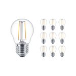 Multipack 10x Philips Corepro LED Bulb E27 Pear Clear 7W 806lm - 827 Extra Warm White | Replaces 60W