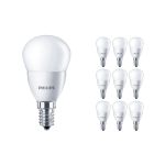 Multipack 10x Philips Corepro LED Lustre E14 Ball Frosted 5W 470lm - 827 Extra Warm White | Replaces 40W