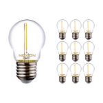 Multipack 10x Noxion Lucent LED E27 Ball Filament Clear 1.4W 136LM - 827 Extra Warm White | Replaces 15W