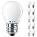 Multipack 10x Philips Master Value LED Lustre E27 Ball Frosted 3.4W 470lm - 927 Extra Warm White | Best Colour Rendering - Dimmable - Replaces 40W
