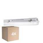 Multipack 4x Ledvance LED Damp Proof Housing MT Gen 3 IP65 | Suitable for 2x150cm LED Tube