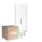 Multipack 10x Philips CorePro PL-T LED Bulb HF 6.5W - 840 Cool White | 4-Pin - Replaces 18W