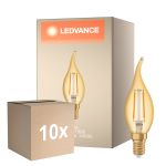 Multipack 10x Ledvance  Vintage 1906 LED E14 Candle Gold 2.5W 220lm - 824 Extra Warm White | Replaces 22W
