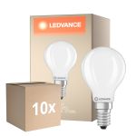 Multipack 10x Ledvance Classic LED E14 Ball Filament 5.9W 806lm - 827 Extra Warm White | Dimmable - Replaces 60W