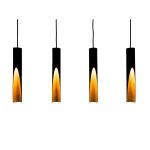 Eglo Pendant Barbotto Steel Black, Gold 18W 1380lm - 830 Warm White | Suitable for GU10