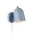 Nordlux Gaston Wall Light Metal and Wood Blue | Suitable for E27