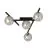 Emibig Ceiling Light Smart Steel Black | Suitable for 4x E14 - Max 10W