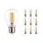 Multipack 10x Noxion Lucent Filament LED E27 Pear Clear 7W 806lm - 827 Extra Warm White | Replaces 60W