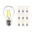 Multipack 10x Noxion Lucent LED E27 Pear Filament Clear 8.5W 1055lm - 827 Extra Warm White | Dimmable - Replaces 75W