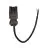 Noxion GST - Compatible Supply Cable Black - Male + Open Ends - 0,3m - 2 pole 0,75mm2