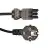 Noxion GST - Compatible Supply Cable Black - Female + Schuko Europlug - 2m - 3 pole 0.75mm2