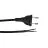 Noxion Euro Supply Cable Black - C7 Europlug + Open Ends - 2m - 2 pole 0,75mm2