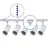 Complete Set 1-Phase Rail 3 Meter White | incl. 5x Spot + GU10 2700K 3W Dimmable + End Cap, Power Connector and I-Connector