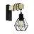 Eglo Wall Light Townshend 5 Steel Wood Black | IP20 - Suitable for 1x E27 