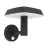 Eglo Wall Light Dreoli Solar Black 8W 970lm - 830 Warm White | IP65 - Motion Sensor