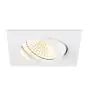 SLV New Tria 68 Spot Aluminium White Square 11W 700lm 60D - 918-930 Dim To Warm | Cutout 68mm - Best Colour Rendering