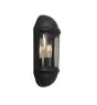 Ansell LED Wall Light Latina Half Lantern Black - Suitable for E27 Up To 42W | IP65 - Light Sensor