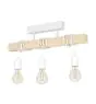 Eglo Ceiling Light Townshend Steel White Wood | IP20 - Suitable for 3x E27 