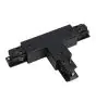 3 phase T-connector V earth right - Black