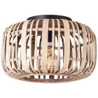Brilliant Woodrow Ceiling Light Metal Bamboo Brown | 320mm - Suitable for 1x E27