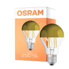 Osram Classic LED E27 Pear Filament Mirror Gold 4W 400lm - 827 Extra Warm White | Replaces 35W
