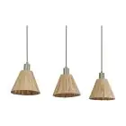 Ledvance LED Pendant Decor Rattan Linear Brown | Suitable for 3x E27
