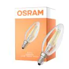 Osram LED Superstar Classic E14 Candle Filament Clear 2.2W 300lm - 927 Extra Warm White | Dimmable -  Replaces 25W