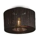 Good&Mojo Ceiling Light Iguazu Jute Black | Suitable for 1x E27 