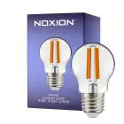 Noxion Lucent Lustre LED E27 Ball Filament Clear 4.5W 470lm - 827 Extra Warm White | Dimmable - Replaces 40W
