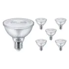 Multipack 6x Philips Master Value LED Bulb Reflector E27 PAR30 9.5W 740lm 25D - 927 Extra Warm White | Best Colour Rendering - Dimmable - Replaces 75W