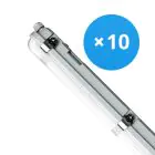 Multipack 10x Noxion LED Waterproof Batten Poseidon V3.0 35-65W 4550-9100lm - 830-865 CCT | 150cm - Through Wiring (5x2.5mm2)