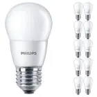 Multipack 10x Philips Corepro LED Lustre E27 Ball Frosted 7W 806lm - 827 Extra Warm White | Replaces 60W