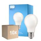 Multipack 10x Philips Corepro LED Bulb E27 Pear Frosted 10.5W 1521lm - 827 Extra Warm White | Replaces 100W