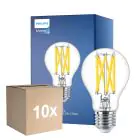 Multipack 10x Philips Master LED E27 Pear Filament Clear 10.5W 1521lm - 922-927 Dim To Warm | Best Colour Rendering - Dimmable - Replaces 100W