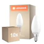 Multipack 10x Ledvance Classic LED E14 Candle Frosted 5.9W 806lm - 827 Extra Warm White | Dimmable - Replaces 60W