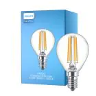 Philips Corepro LED Lustre E14 Ball Filament Clear 6.5W 806lm - 840 Cool White | Replaces 60W