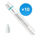 Multipack 10x Philips LED Tube T8 MASTER Value (EM/Mains) High Output 8W 1000lm - 830 Warm White | 60cm - Replaces 18W