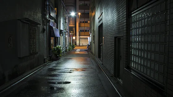 Dark alley: Lighting against Burglars